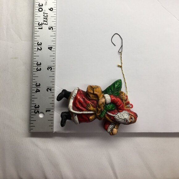 Vintage Old World Santa Claus Ornament Christmas Holding Bell Tree Holiday Decor - Picture 9 of 9